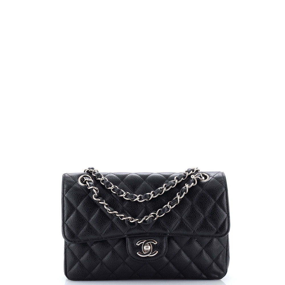 Chanel Small Classic Double Flap Bag Quilted Caviar